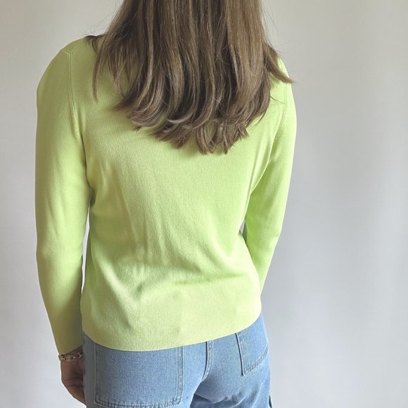 Y2K Lime Nylon Cardigan - Picture 5 of 5